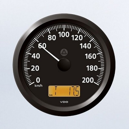 Брзиномер 0-200km/h, Ø110mm, 12/24 волти (една скала / една LED светилка)