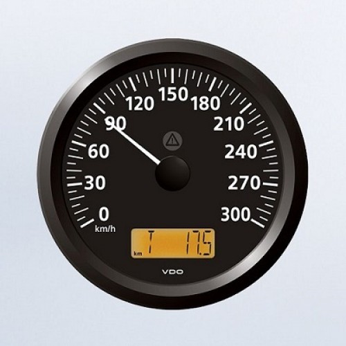 Брзиномер 0-300km/h, Ø110mm, 12/24 волти (една скала / една LED светилка)