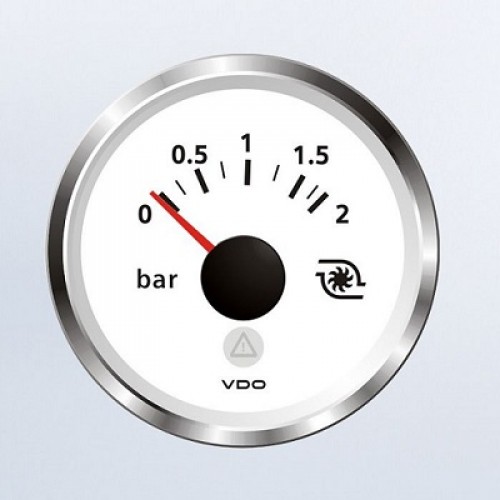 Турбо притисок, 0-2 bar, 10-184 Ω, Ø52 mm (една скала)