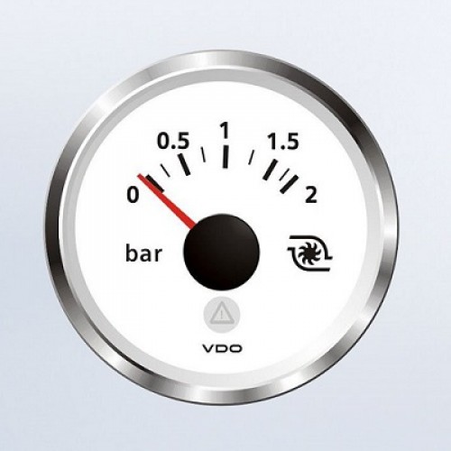 Турбо притисок, 0-2 bar, 10-184 Ω, Ø52 mm (една скала)
